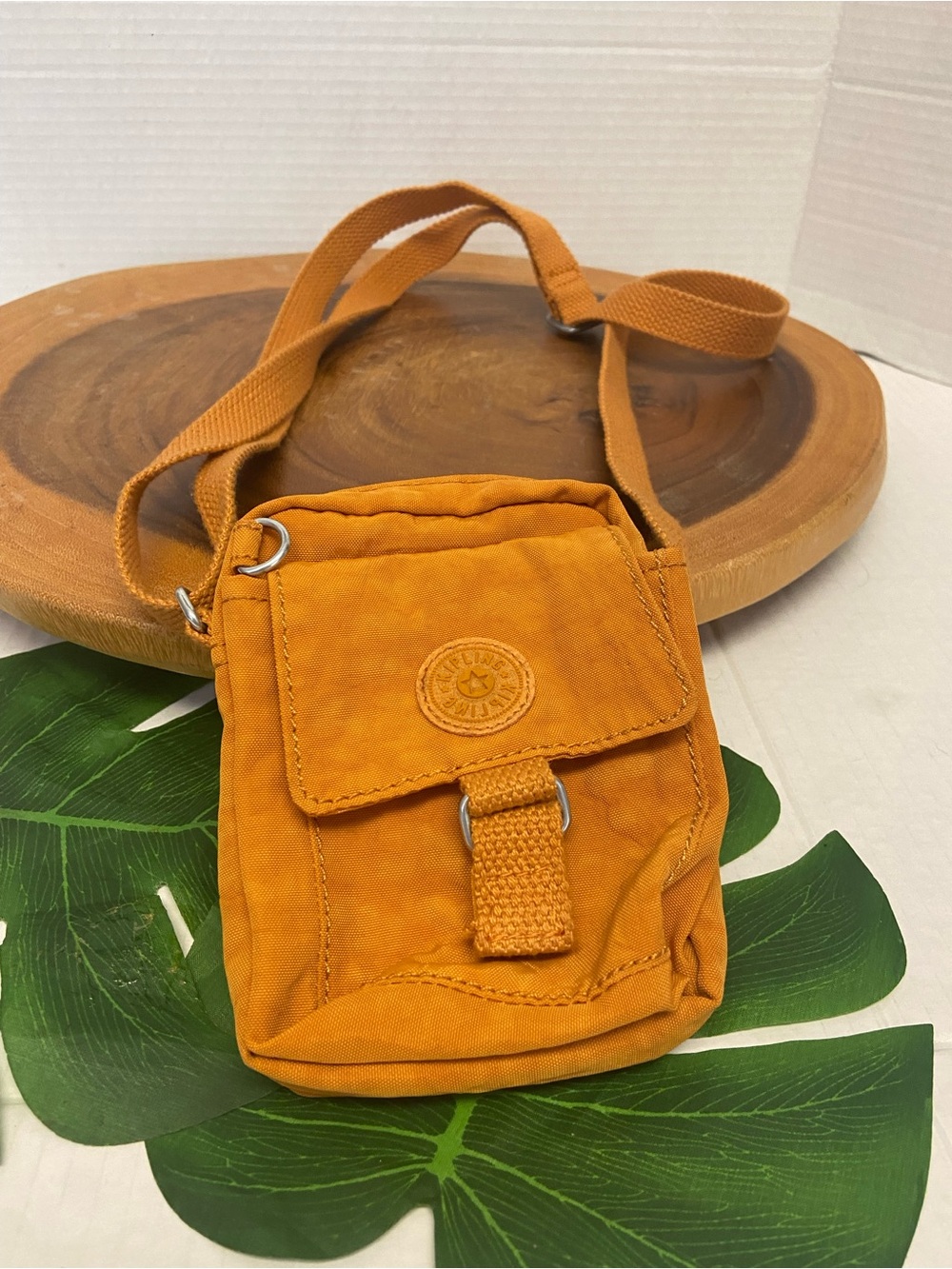 Kipling Orange Mini Crossbody Bag